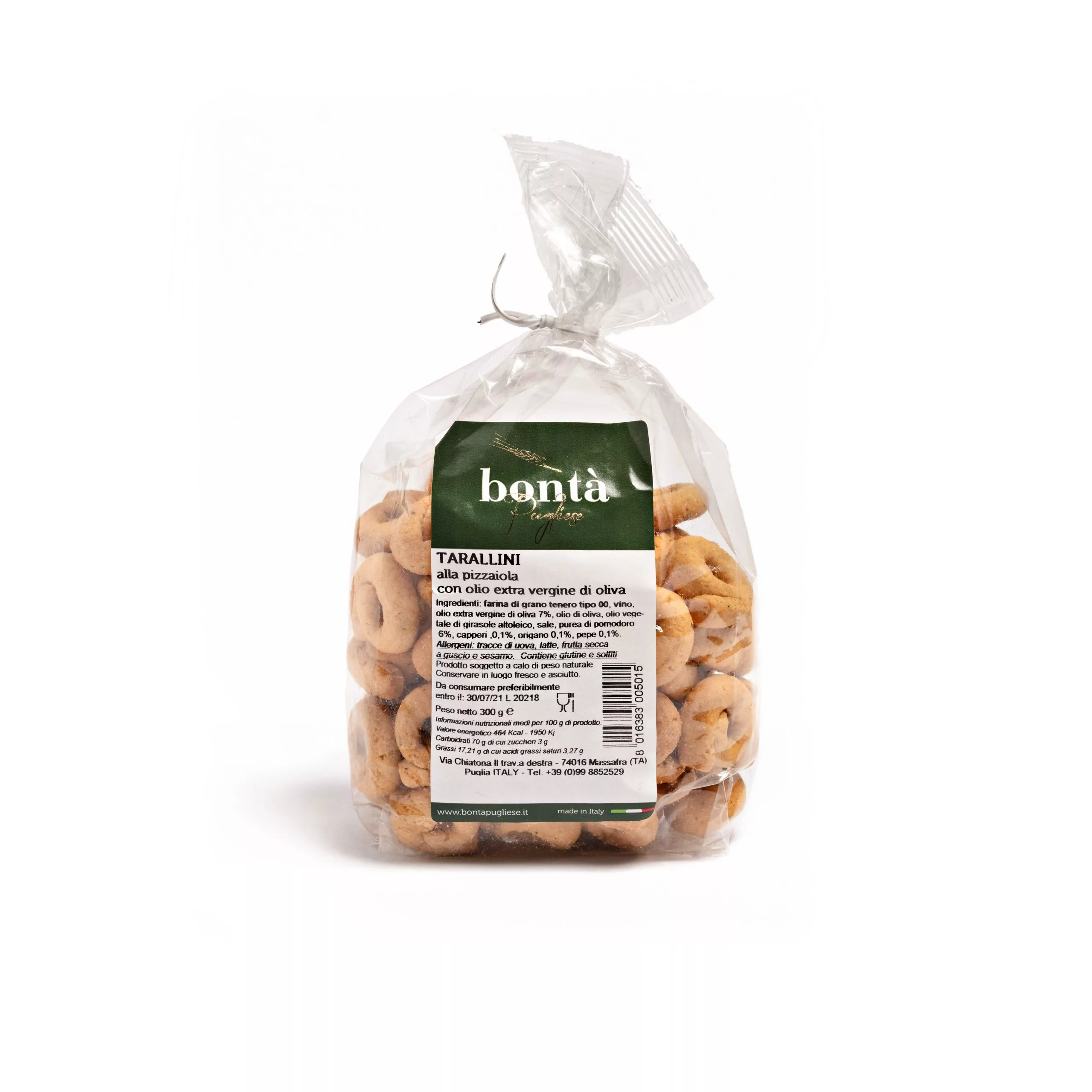 Bontà Pugliese tarallini pizzaiola 300 gr olio evo