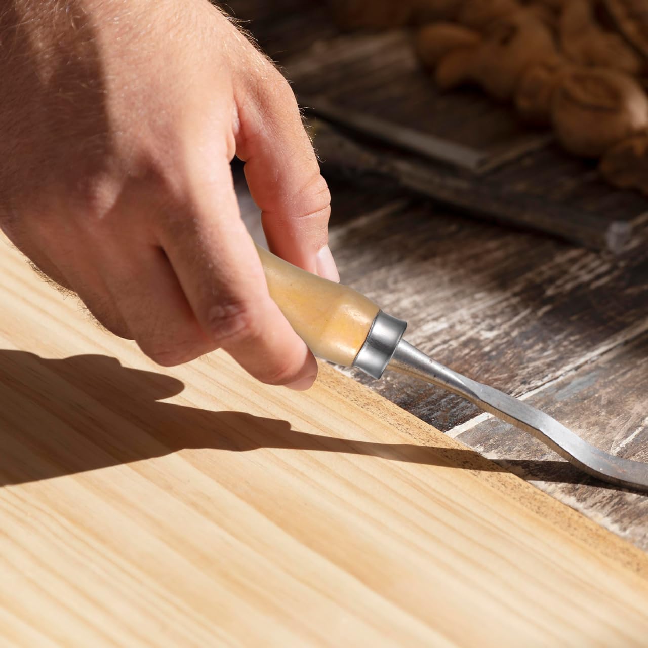 Doitool manici legno utensili lime 5 pezzi 10,5 cm