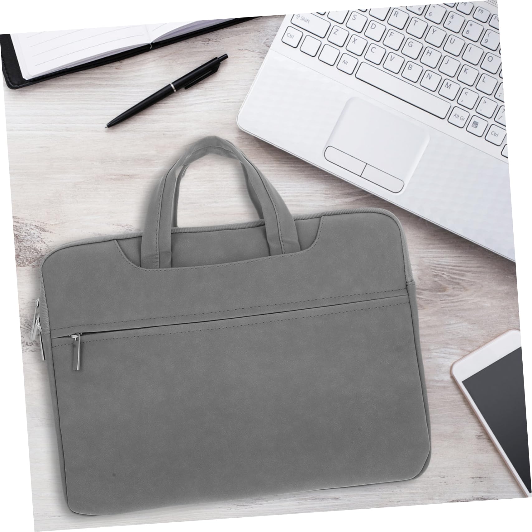 Doitool borsa laptop 14 pollici PU grigio scuro