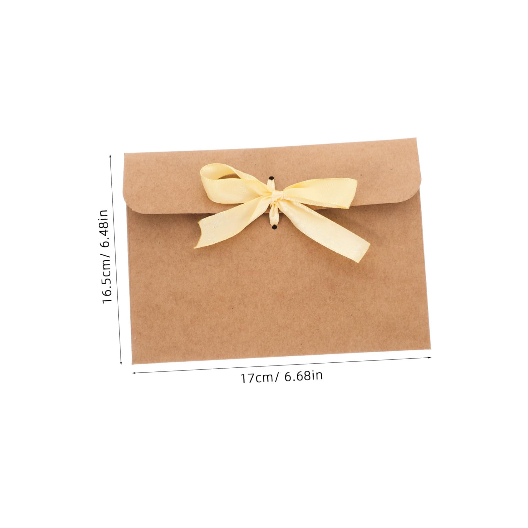 Doitool buste kraft con fiocco beige 50 pezzi 17x16,5 cm