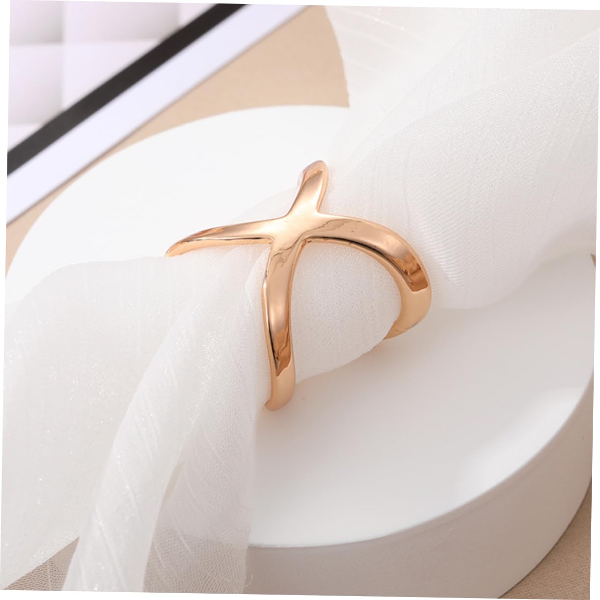 DOITOOL Anello per Sciarpa Oro Rosa 3 Pezzi Lega