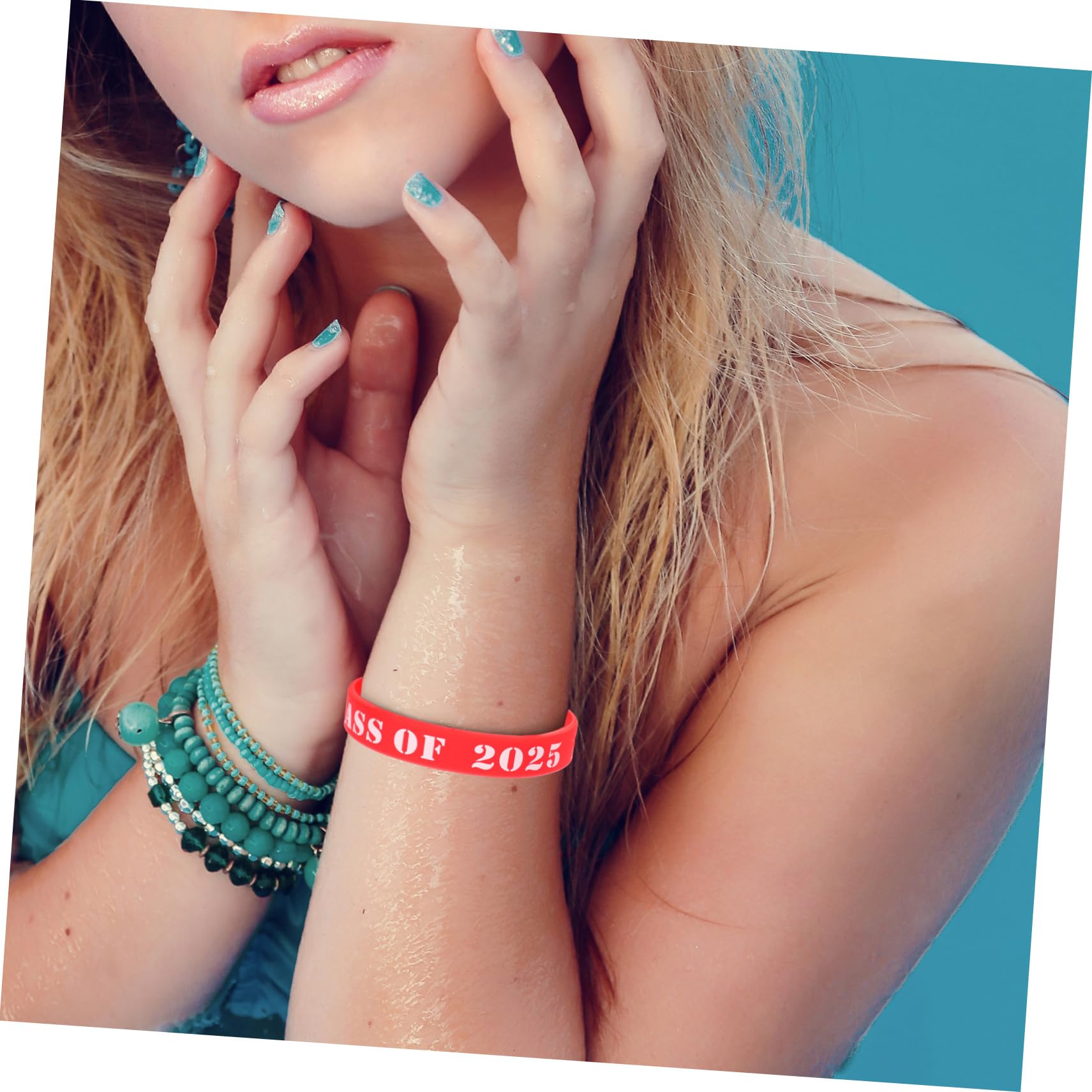 DOITOOL Braccialetto Laurea Silicone Rosso 25 Pezzi