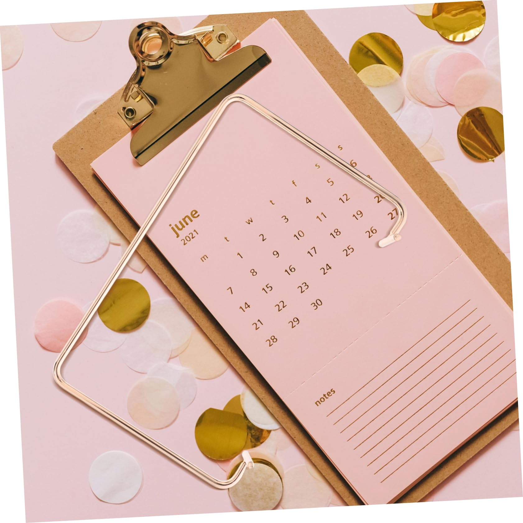 DOITOOL Supporto Calendario da Tavolo Metallo Oro 23 cm
