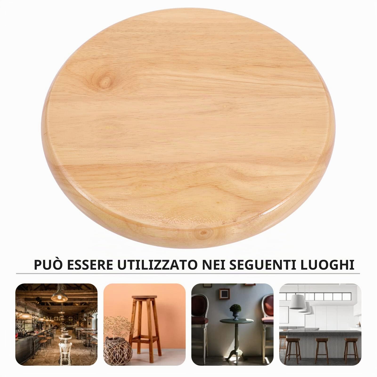DOITOOL Seduta Legno Rotonda Ricambio Sgabello 29,5cm