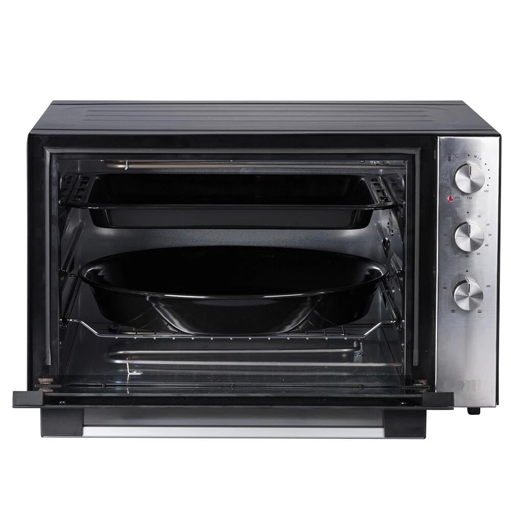 GrecoShop Forno Elettrico Ventilato 70L 2500W con Teglie e Griglia