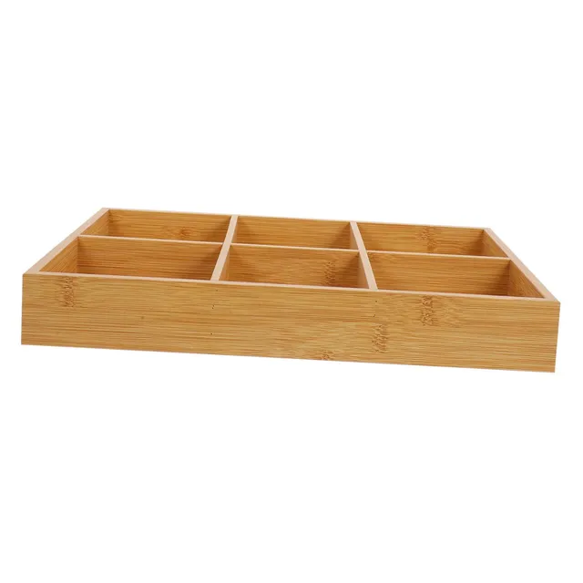 DOITOOL Vassoio Bambù 6 Scomparti 36,8x24,5 cm Organizer