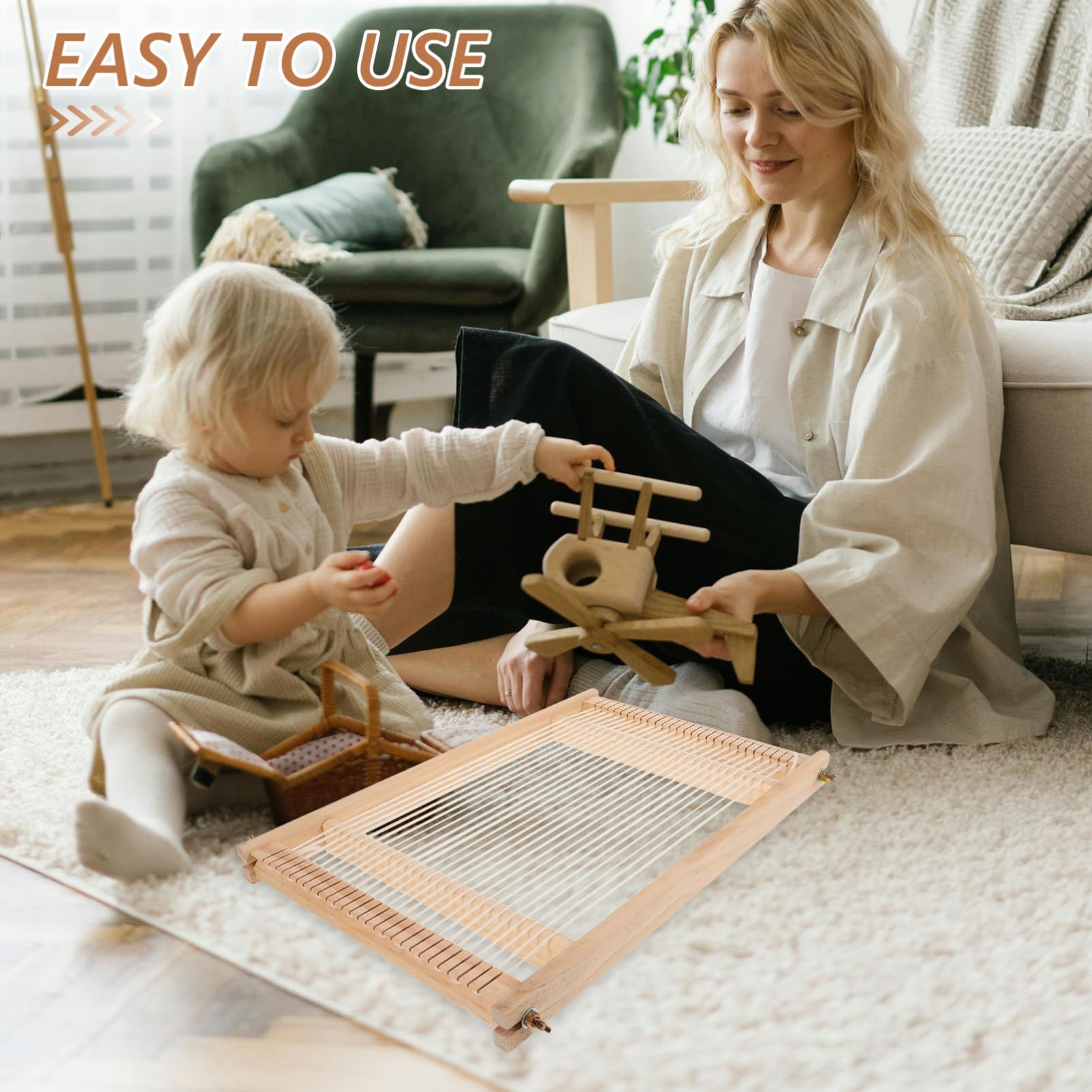 DOITOOL Telaio Tessitura Legno Arazzi e Borse 42x36 cm