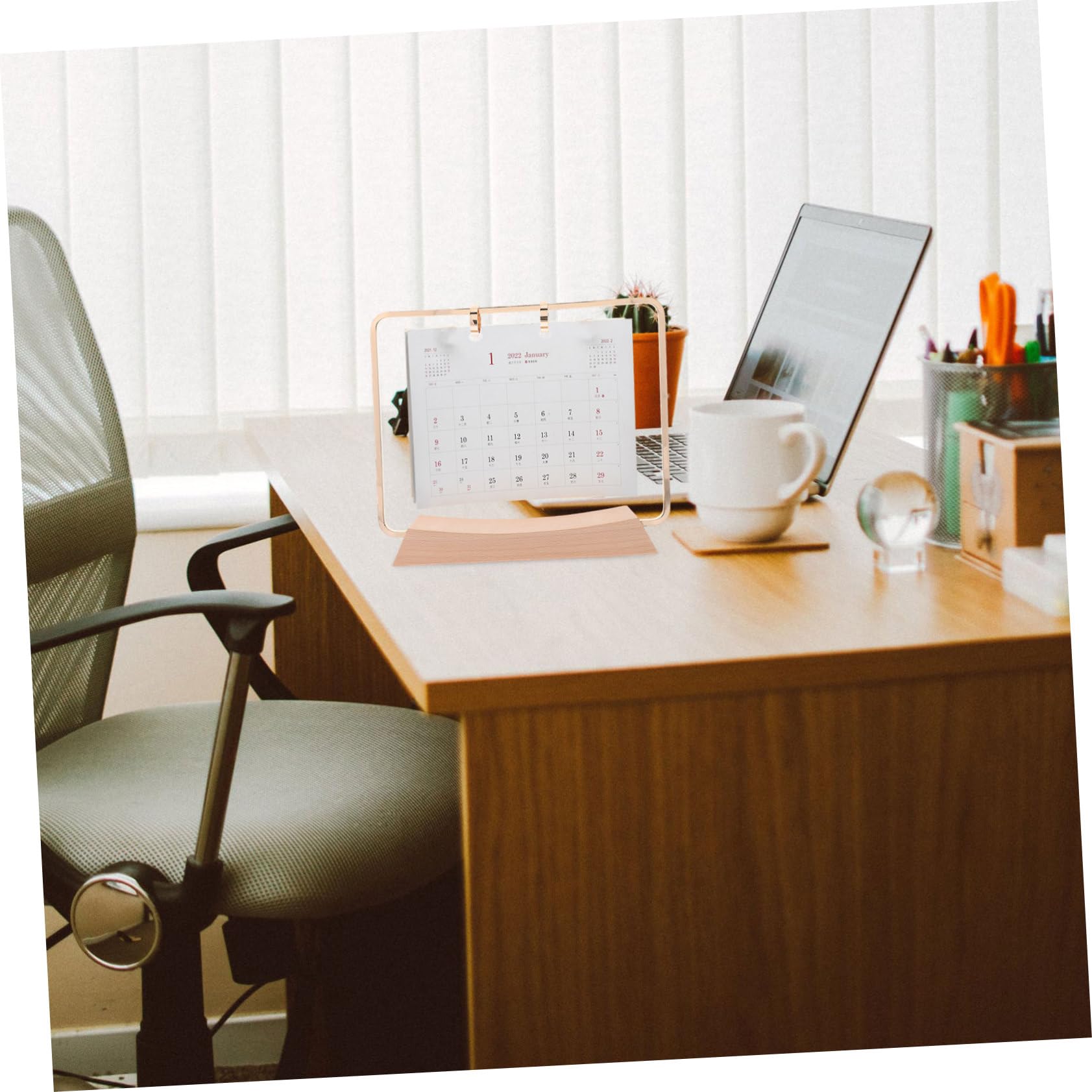 Doitool Supporto Calendario Tavolo oro 23x18 cm