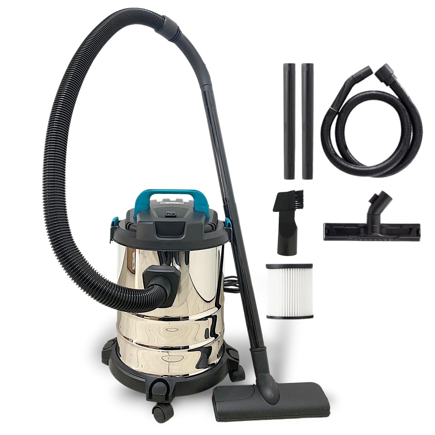 GrecoShop Bidone Aspiratutto 20L 1000W Solidi e Liquidi