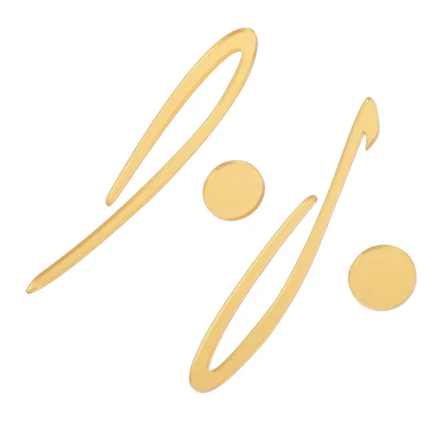 Doitool cartello bagno acrilico oro 2 pezzi 18 cm