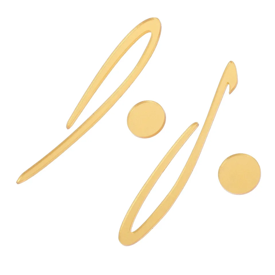 Doitool cartello bagno acrilico oro 2 pezzi 18 cm