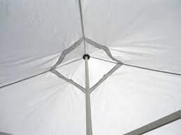 GrecoShop gazebo pieghevole 3x3 m bianco impermeabile fisarmonica