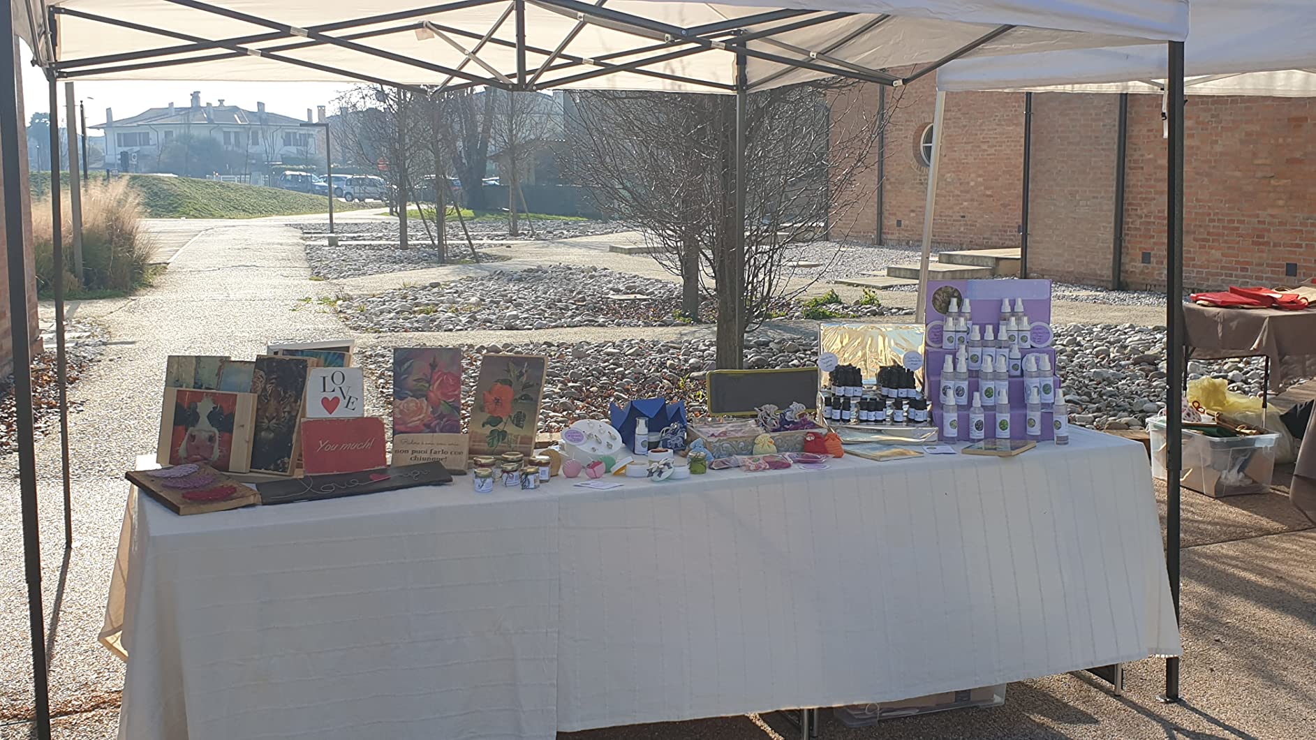 GrecoShop gazebo pieghevole 3x3 m bianco impermeabile fisarmonica