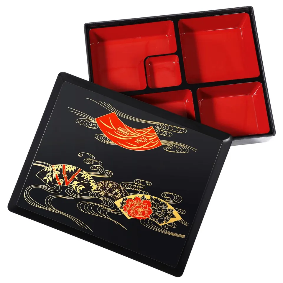 DOITOOL Bento Box Giapponese 5 Scomparti Laccato
