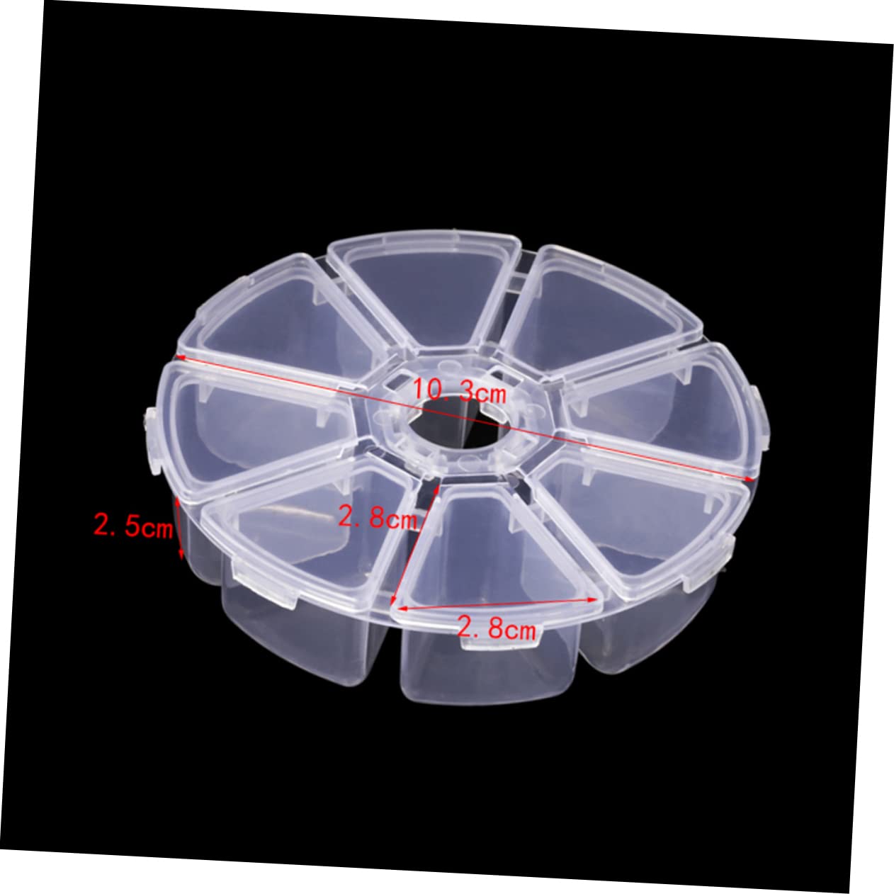 DOITOOL Scatola Gioielli Trasparente Plastica 8 Scomparti 4pz