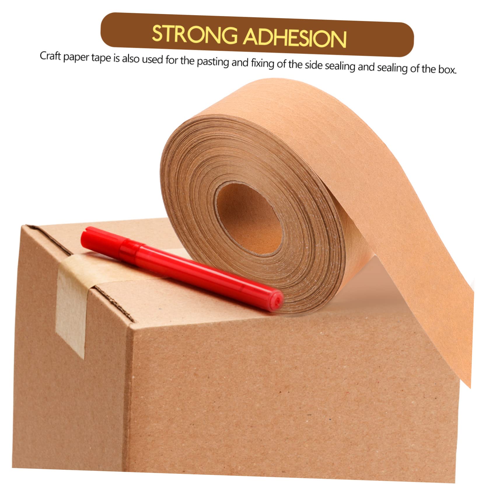 DOITOOL Nastro carta imballaggio 100 m scrivibile marrone