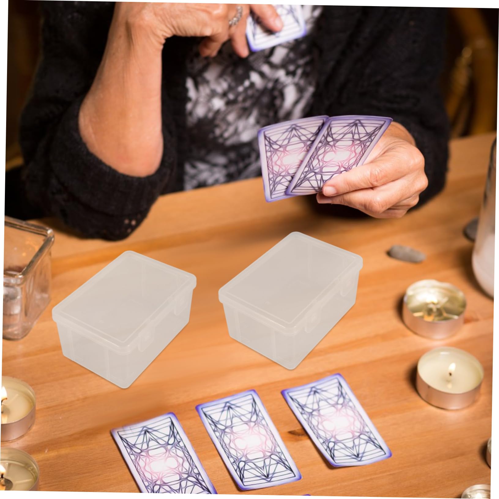 DOITOOL Scatole Carte Gioco Trasparenti 8 Pezzi PP