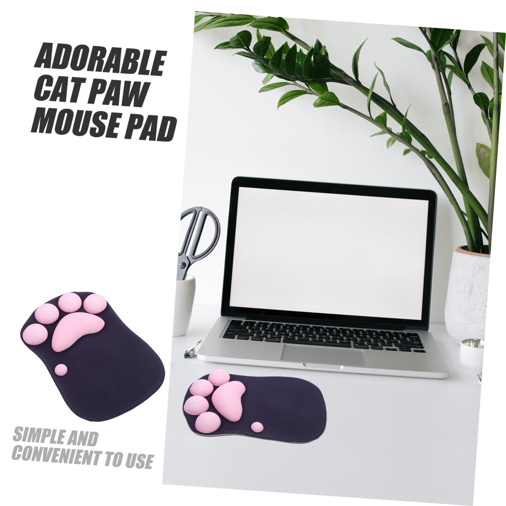 DOITOOL Tappetino Mouse Zampa Gatto Kawaii con Poggiapolsi