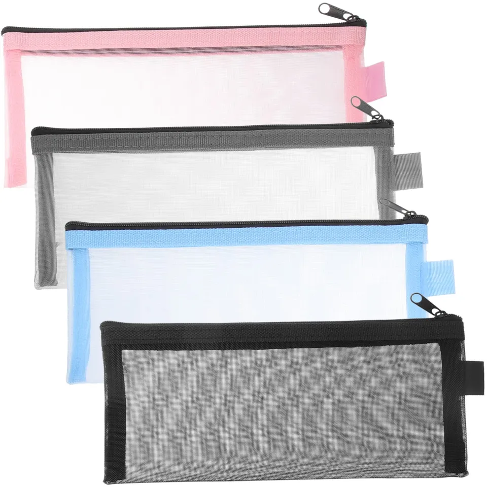 DOITOOL Astucci Trasparenti Nylon 4 Pezzi con Zip