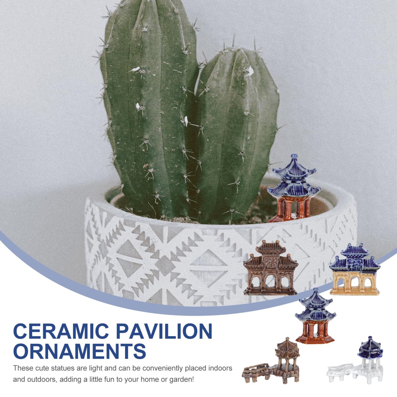 DOITOOL mini pagode giardino zen 5 pezzi colorate 6,5 cm